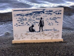 Kids on Beach -Silhouette