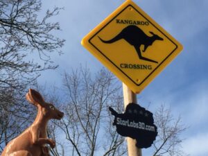 Kangaroo Crossing Sign