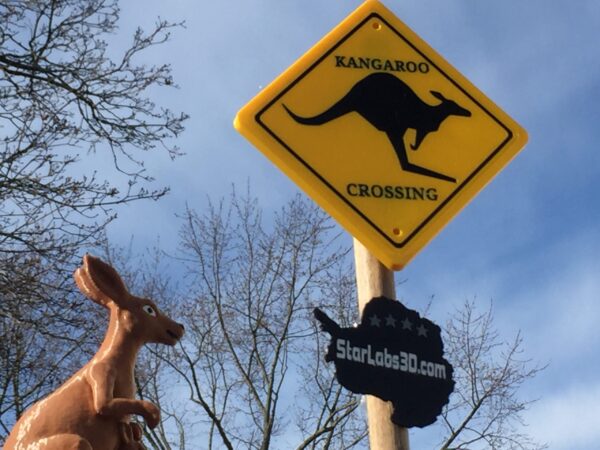 Kangaroo Crossing Sign