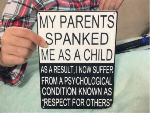 Spanked Sign