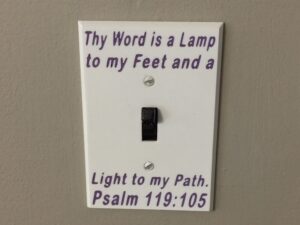 Customized Verse Light Switch cover