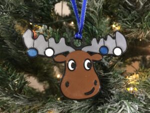 Christmas Moose Ornament
