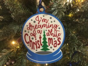 White Christmas Ornament