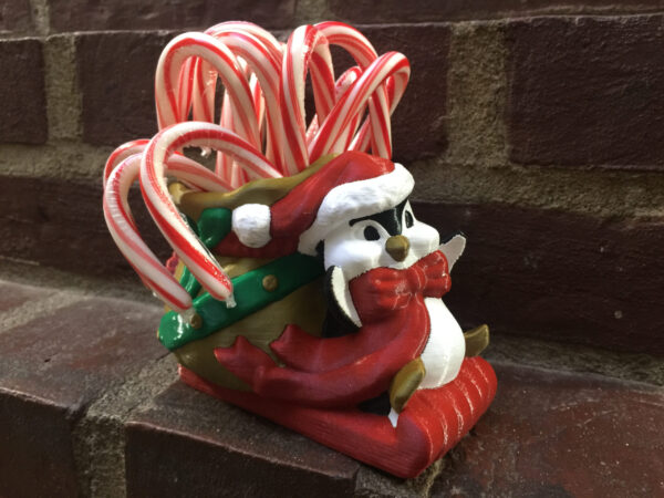 Santa Penguin Jar